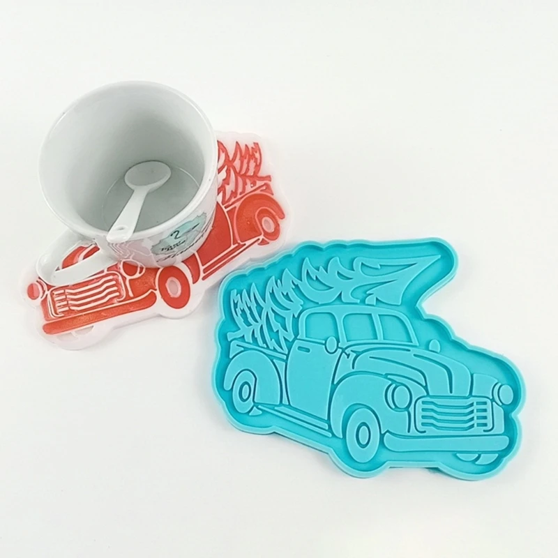 

Car Coaster Epoxy Resin Mold Cup Mat Pad Silicone Mould DIY Crafts Decor