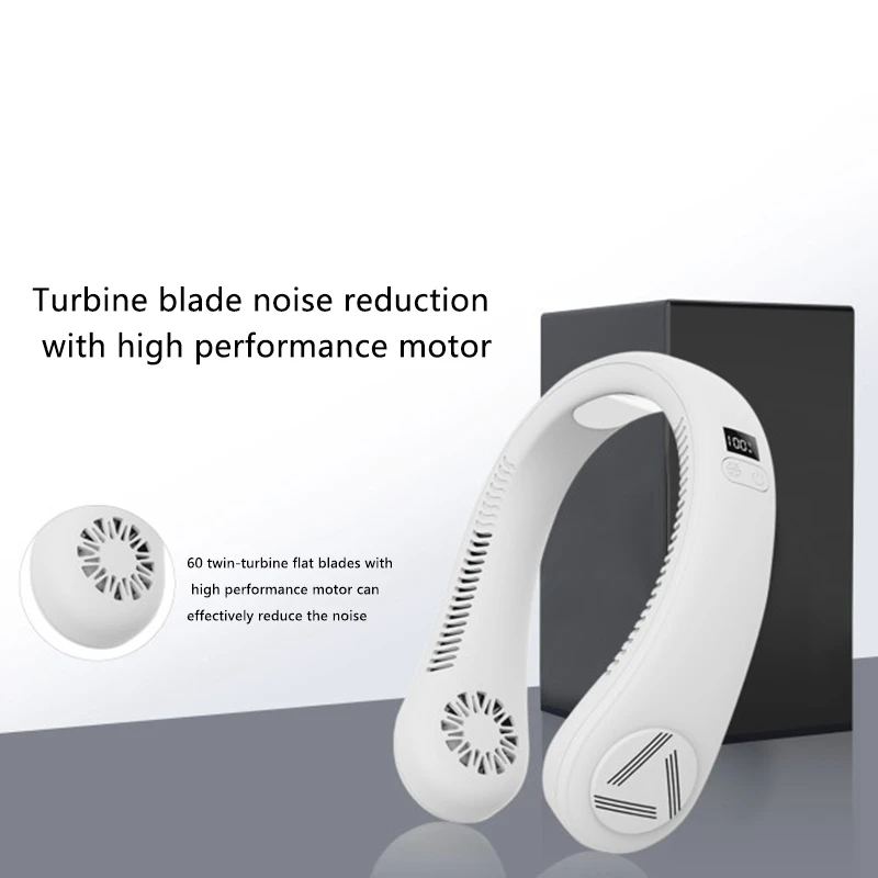 Xiaomi Hanging Neck Fan Portable Refrigeration Ice Sense Lazy USB Cooler Leafless Electric ceiling fan air cooler | Бытовая техника