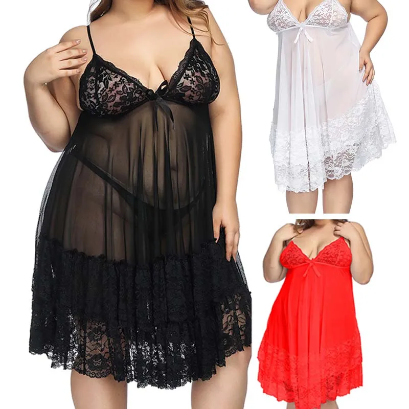 

Sexy lingerie European and American sexy nightdress, sexy suspender skirt, plus size fat MM pajamas, sexy lingerie for women