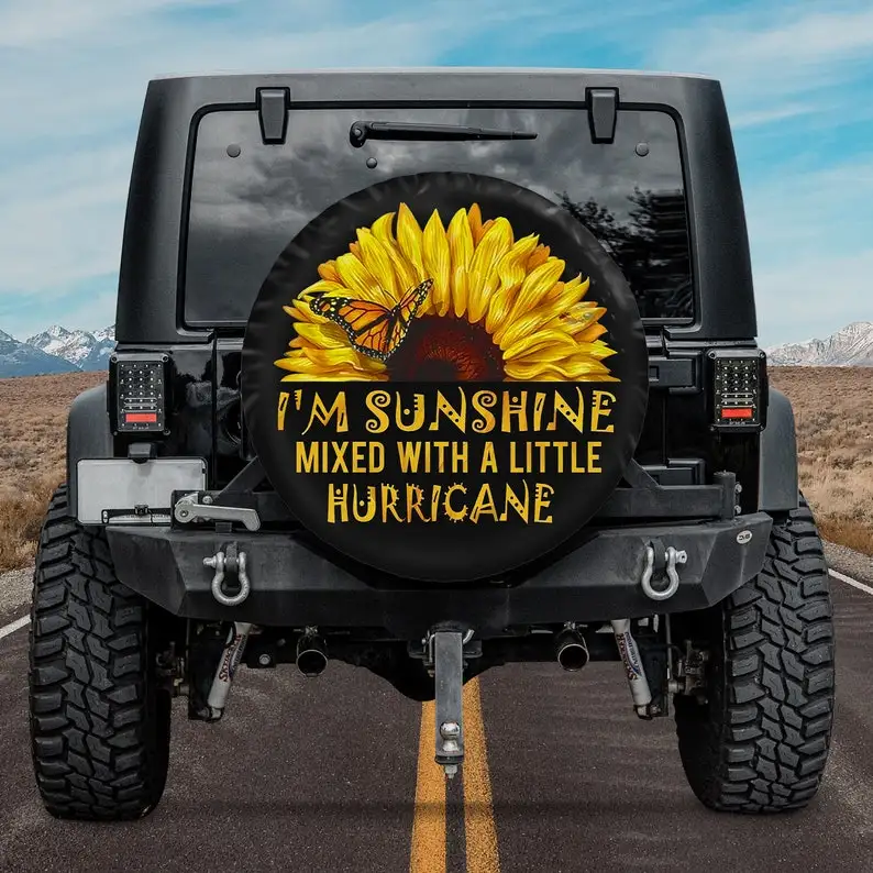 

I'm Sunshine Mixed With A Little Hurricane Spare Tire Cover For Car - Car Accessories, Custom Spare Tire Covers Your Own,