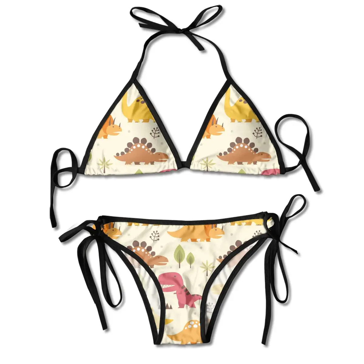 

Бикини 2021, купальник, комплект бикини с мультипликационным динозавром, купальник с цветочным принтом, сексуальный бикини, купальный костюм,...