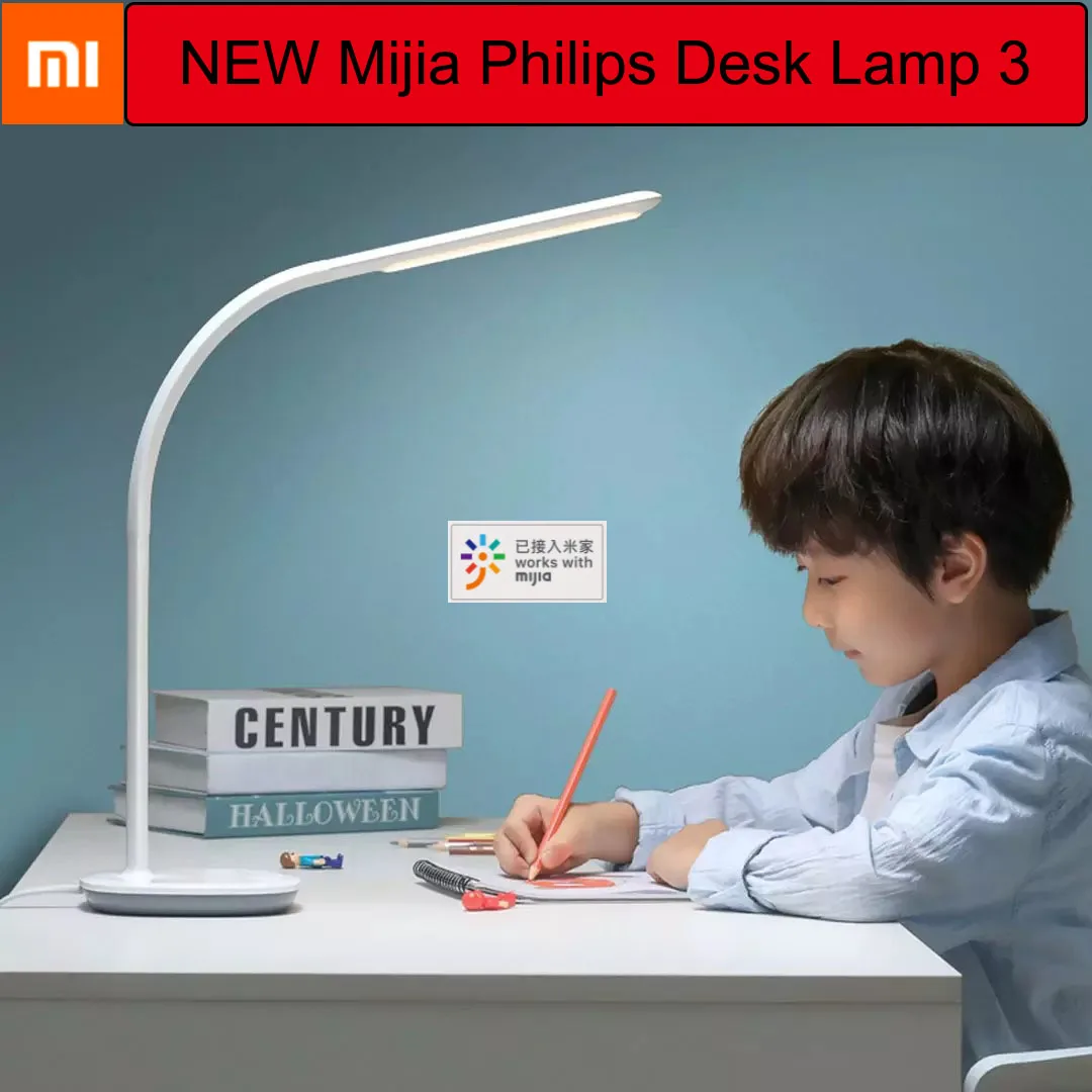 

Xiaomi Mijia Philips Desk Lamp 3 LED 3700K Wifi Smart Touch Dimming Desk Lamp Works With Mijia app Phone Remote Control