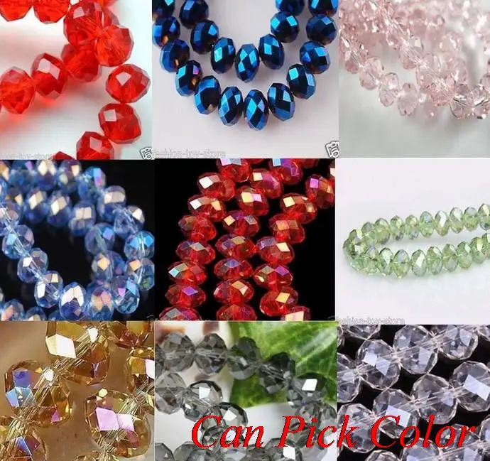 

8mm 600Pcs/lot clear stone austrian loose strand Mixed Faceted Rondelle Glass Crystal Beads spacer jewhr645