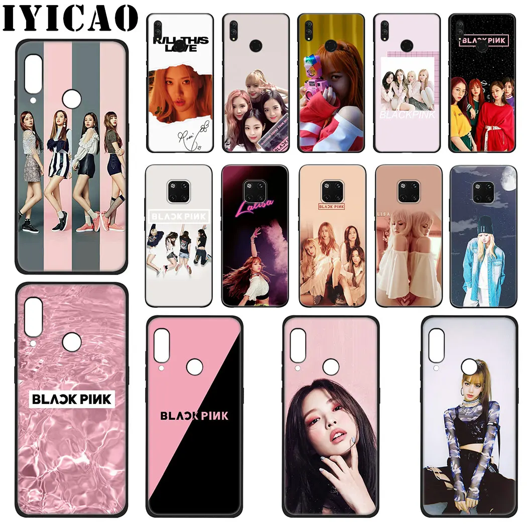 BLACK PINK Soft Silicone Case for Huawei Mate 30 Pro Lite Y9 Prime P9 P8 Cover | Mobile Phone Cases & Covers