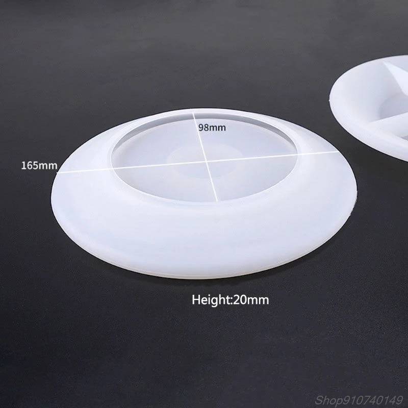 

Crystal Epoxy Mold DIY Handmade Round Flat Plate Brightening Mirror Plates Silicone Mould N02 20 Dropshipping