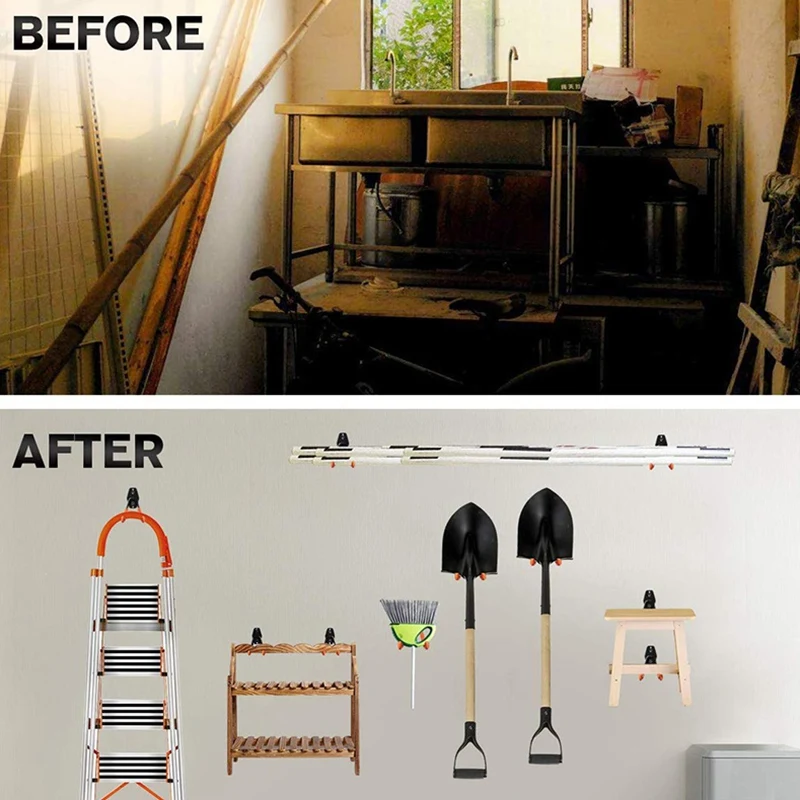 Storage Utility Double Hooks Heavy Duty for Organizing Power Tools Small U (Pack of 6 2 x 2.8 4.2 Inches) | Дом и сад