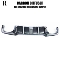 carbon fiber rear bumper diffuser with led light for bmw f10 originalm5 bumper taiwan an m5 bumper 2010 2016