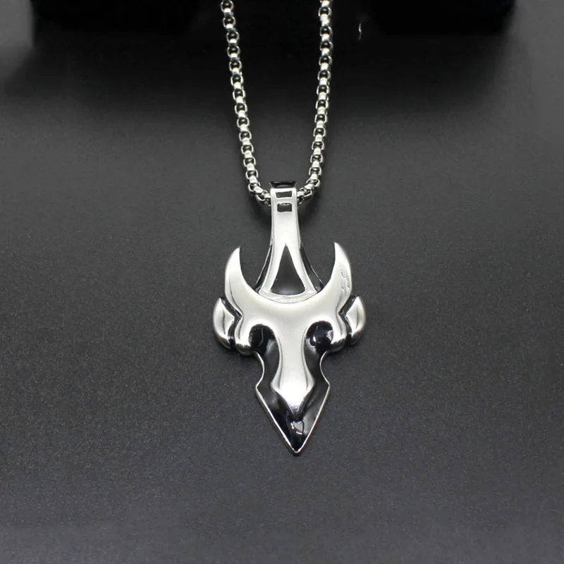 Панк череп голова быка 316L нержавеющая сталь подвески ожерелья цепи Готический