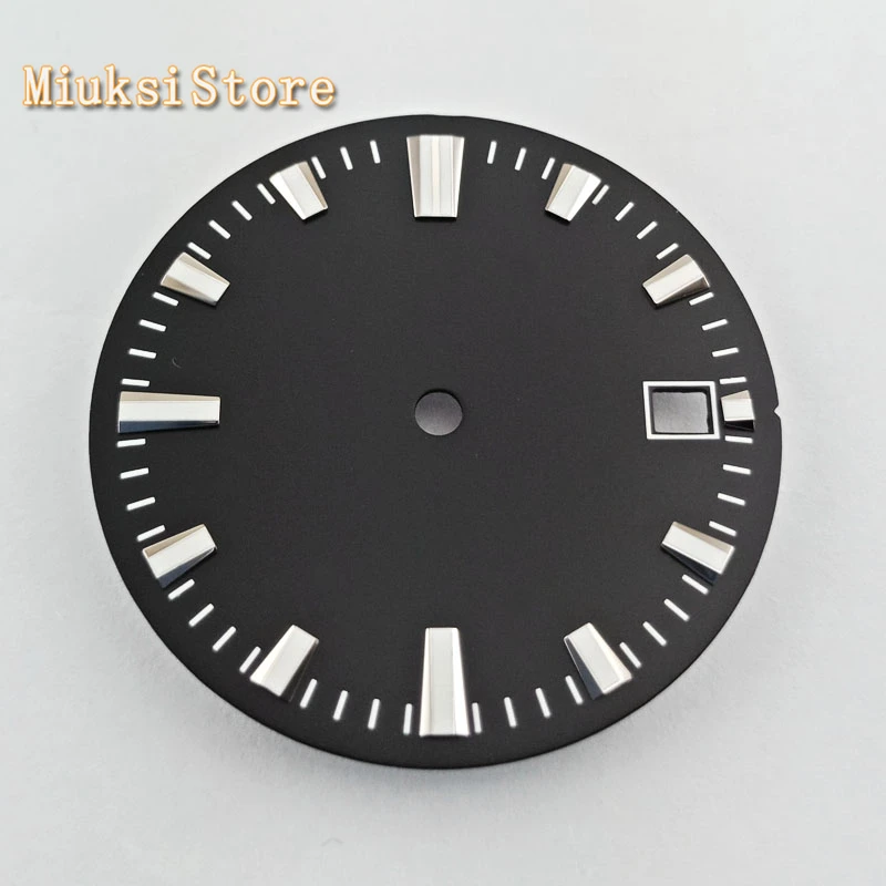 28 5 мм черный стерильный циферблат светящийся для часов ETA 2836/2824 Mingzhu DG 2813/3804 Miyota 8205