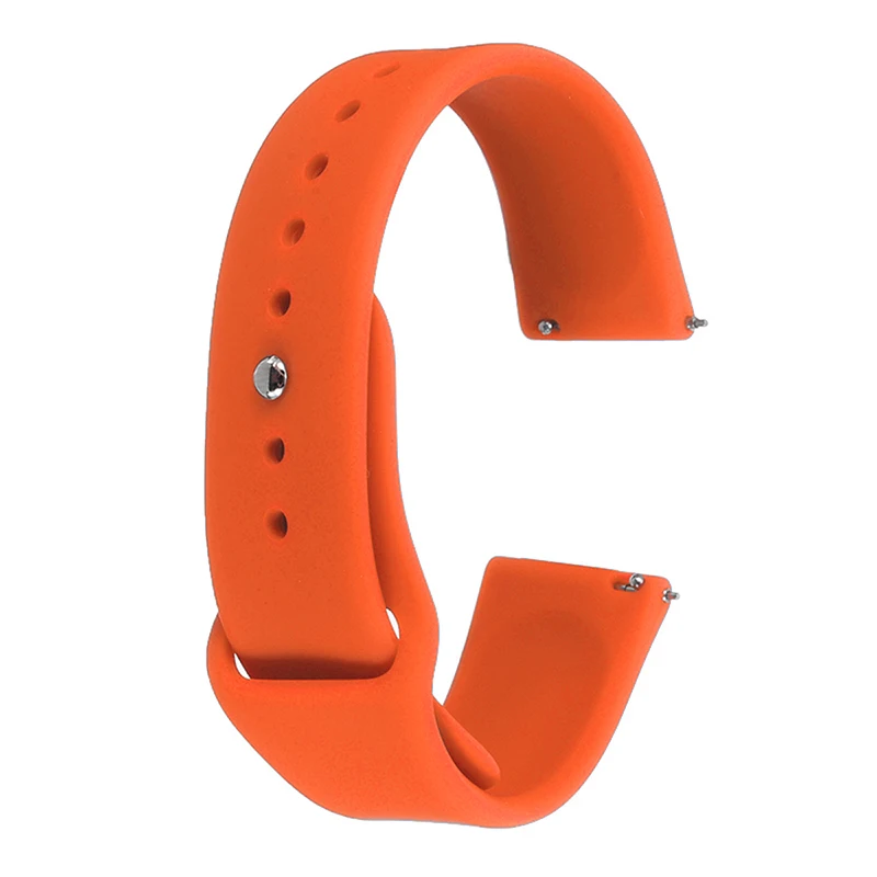 Orange 20 мм замена силиконовый ремешок для часов для samsung Шестерни S4 huawei часы 2 Xiaomi Huami Amazfit Bip A1608 Смарт ремешок для наручных часов - Цвет: Orange