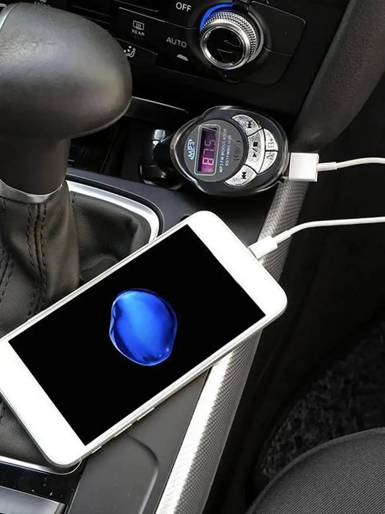 

Car FM Transmitter Handfree Car MP3 Player Transmitter 12V USB SD Remote Auto Adapter For Car Auto Accessories