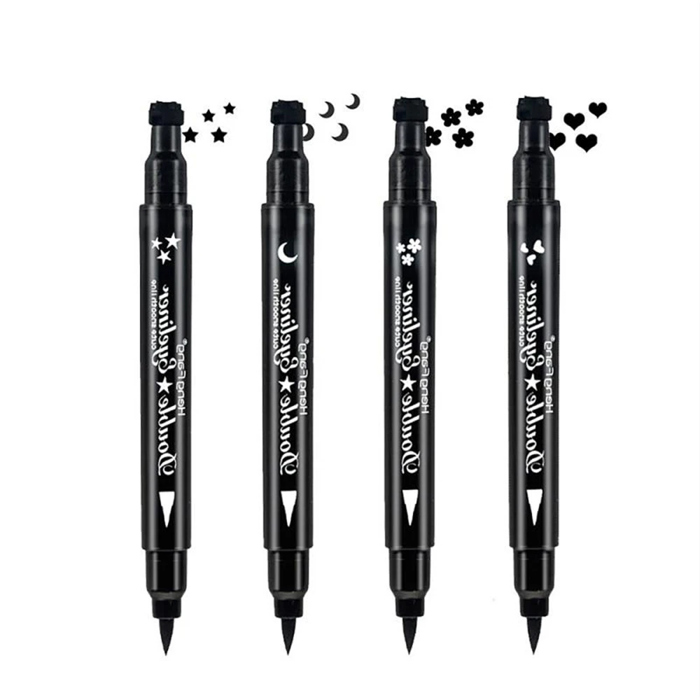 2 In1 Eyeliner Stamps Liquid Pencil Double-sided Stamp Pen Makeup Seal Waterproof Eye liner |