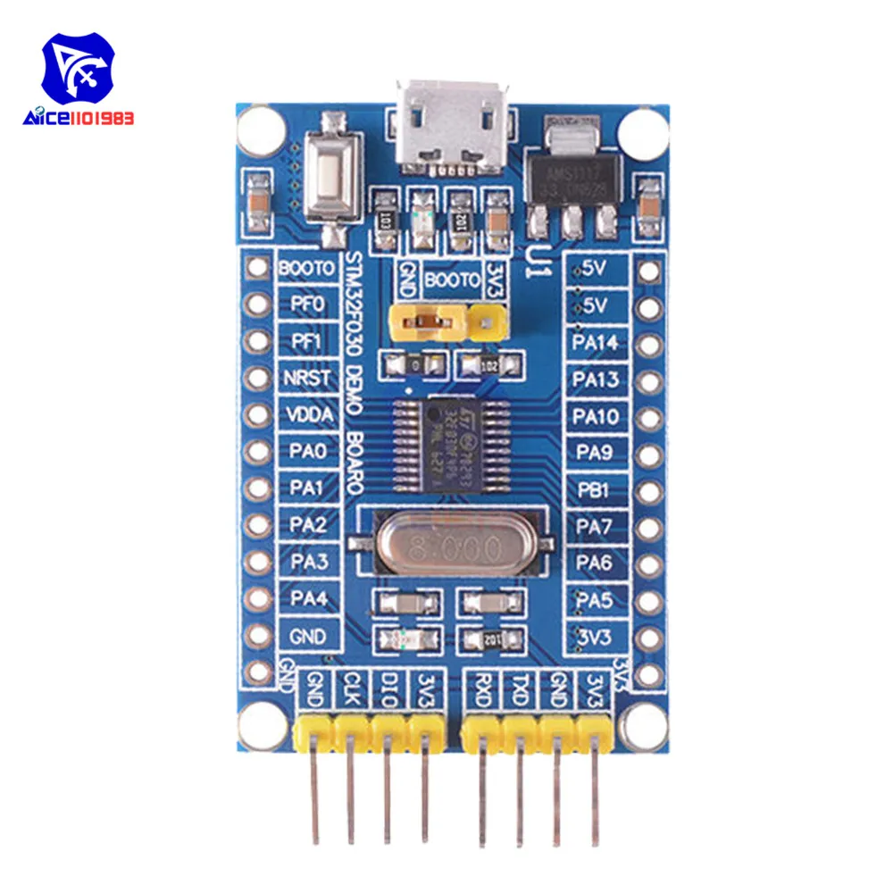 Мини-плата разработки систем diymore STM32F030F4P6 IOS Core 32 бит 48 МГц мини-USB со штырьком |