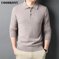 coodrony winter thick warm sweater men clothing 100 merino wool cashmere knitwear pullover casual pure color pull homme c3134