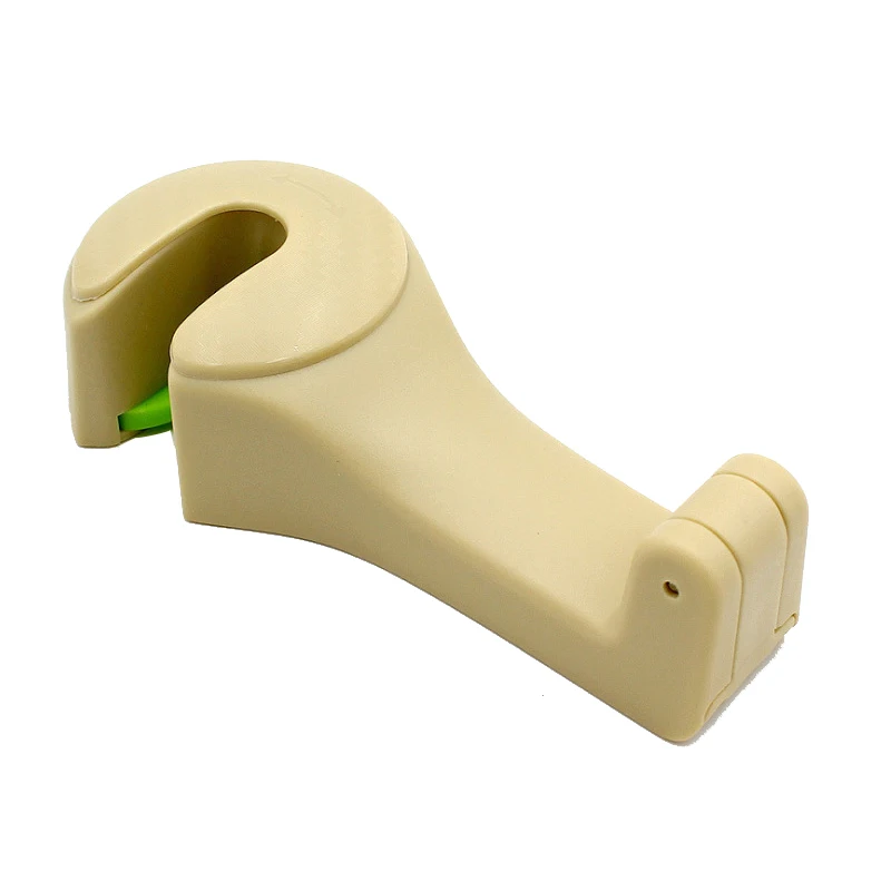 Beige YOLU автомобильный крючок на подголовник с держателем для телефона, вешалка на спинку сиденья для сумки, сумочки, сумочки, ткань для продуктов, портативные многофункциональные зажимы, крючок - Название цвета: Beige