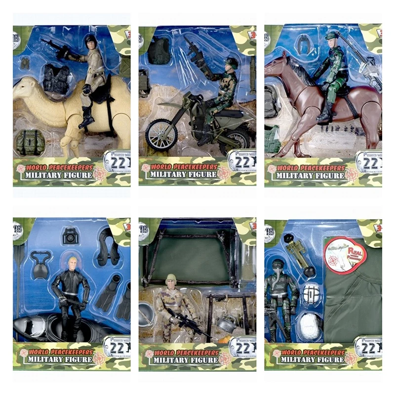 

1/18 World Peacekeepers Military Action Figure Soldiers with Accessories Man Model Children's Toy Puzzle Birthday Holiday Gift