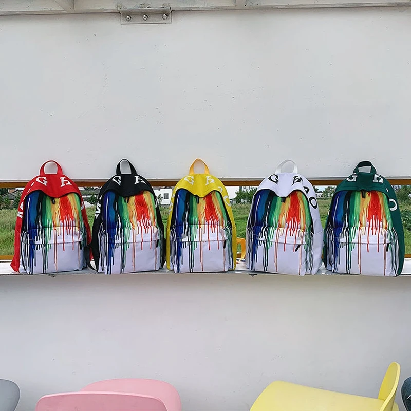 Модная женская сумка через плечо с принтом граффити рюкзак для студентов | Багаж