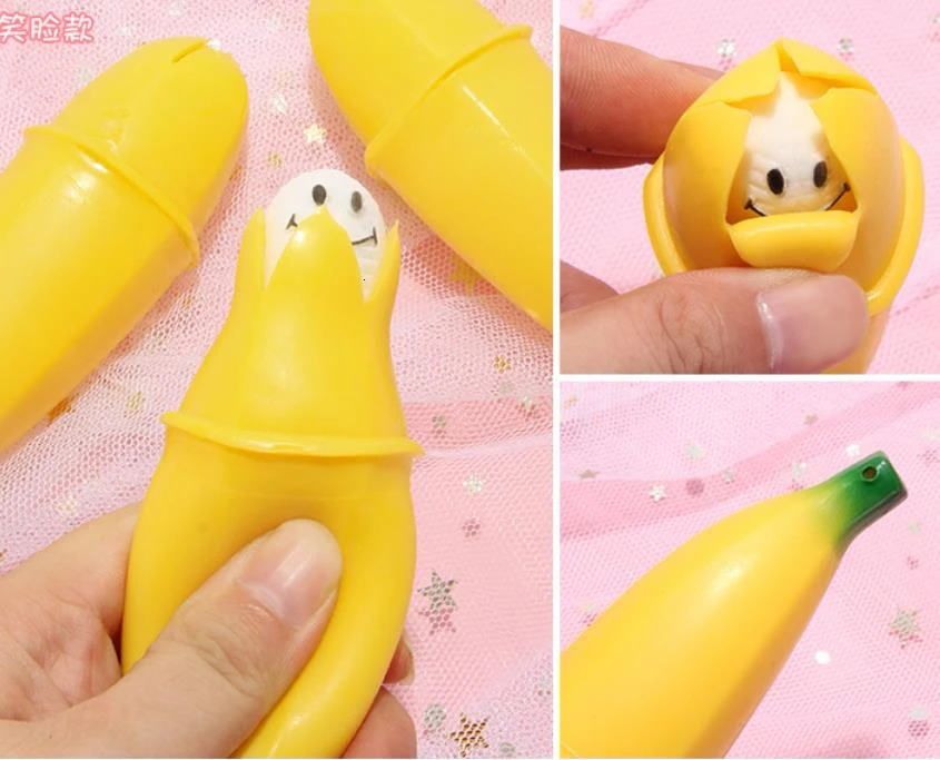1 шт. эластичный Моделирование Мягкие банановый Squishy игрушки выдавливается декомпрессионное устройство для снятия стресса Антистресс игрушки для детей