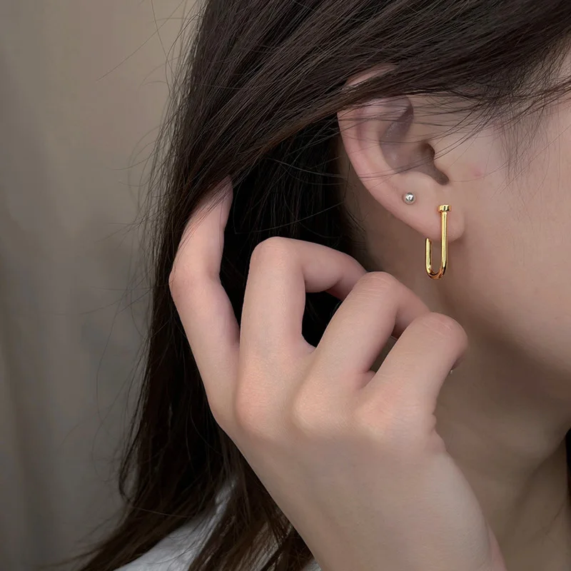 

Женские серьги в виде букв J из стерлингового серебра 925 пробы