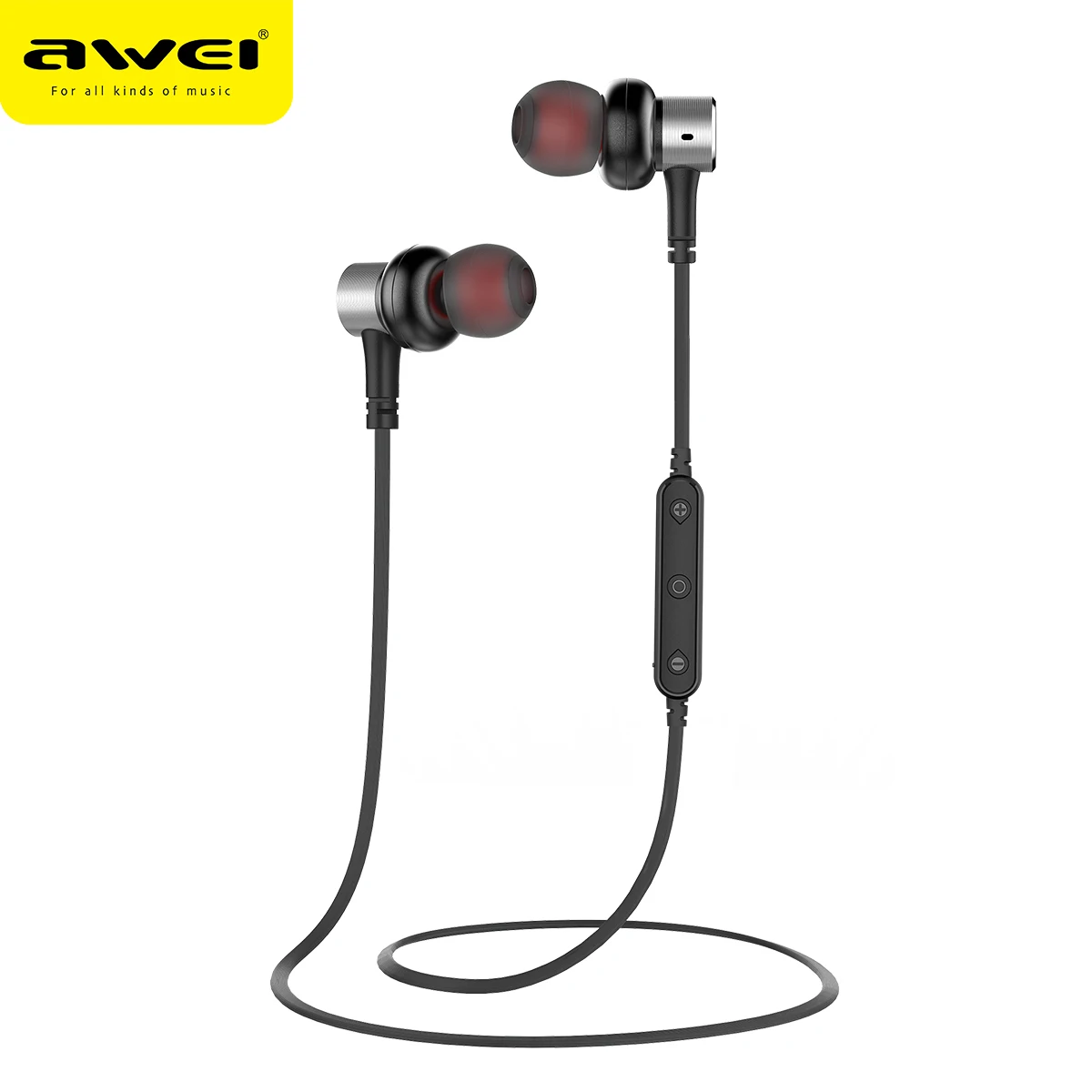 Awei B923BL Bluetooth-совместимые беспроводные наушники-вкладыши с шейным ободом для