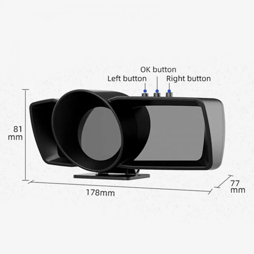 

AP-7 OBD GPS Smart Gauge HUD Display with Alarm Ambient-Light LCD OBD2 GPS Speedometer for Cars truck HUD Display Accessories