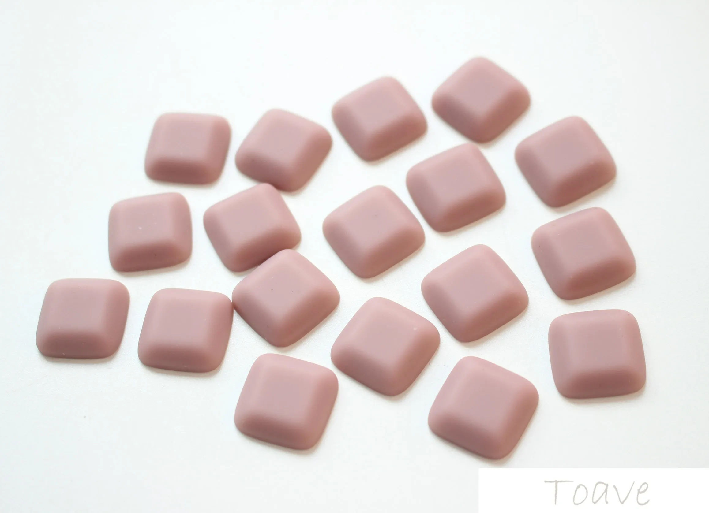 Autumn/winter model rubber-felt half-pill resin square patch ear nail ring Japanese diy hand-made material accessories | Украшения и
