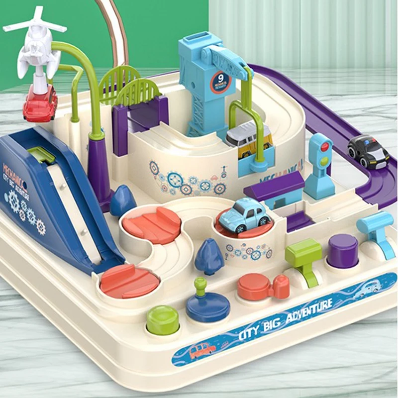 

Children Racing Rail Car Track Car Adventure Game Brain Game Mechanical Interactive Train Toy Racing Educational Toys