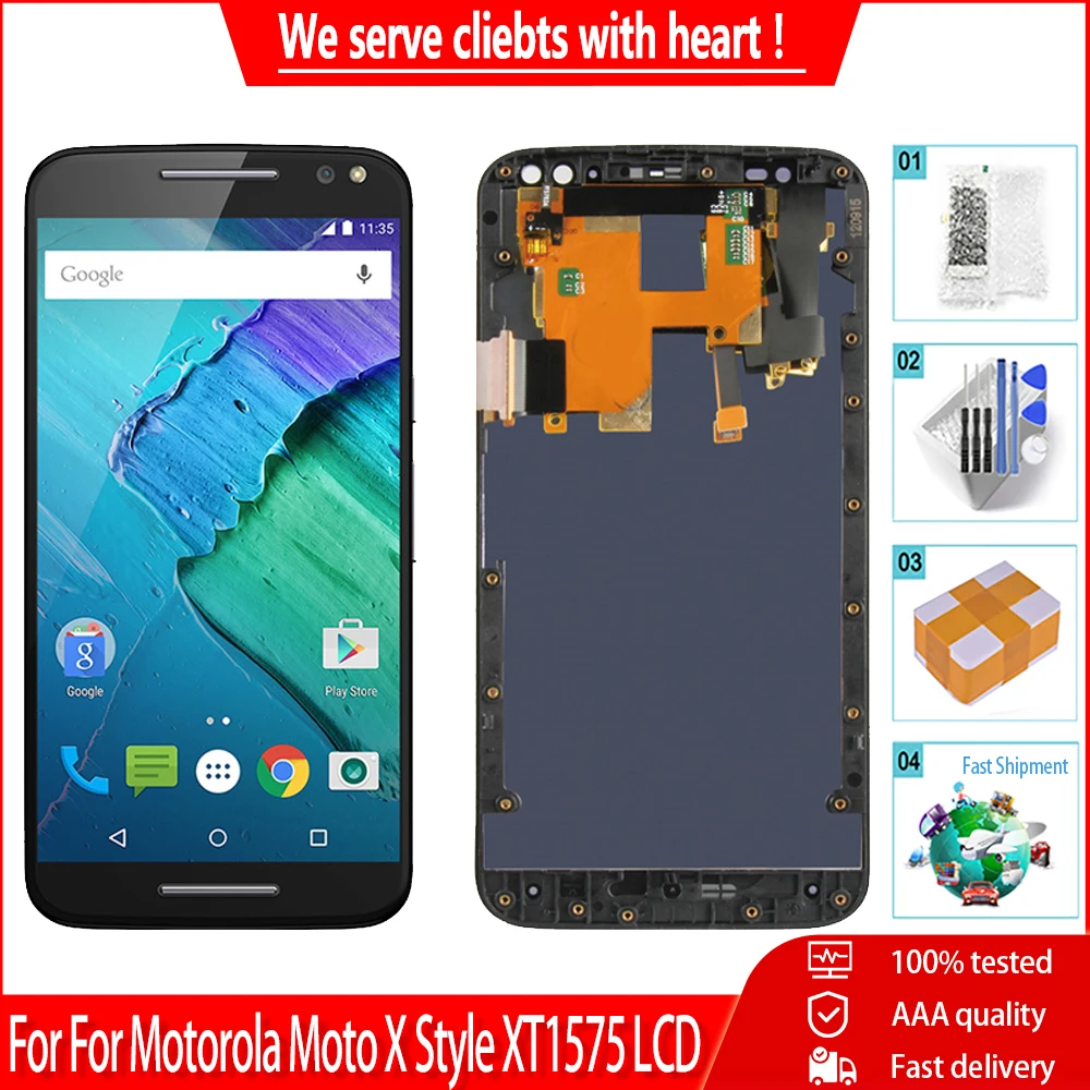 5 7 &quotНовый ЖК-дисплей для Motorola Moto X Style XT1575 сенсорный экран дигитайзер в сборе