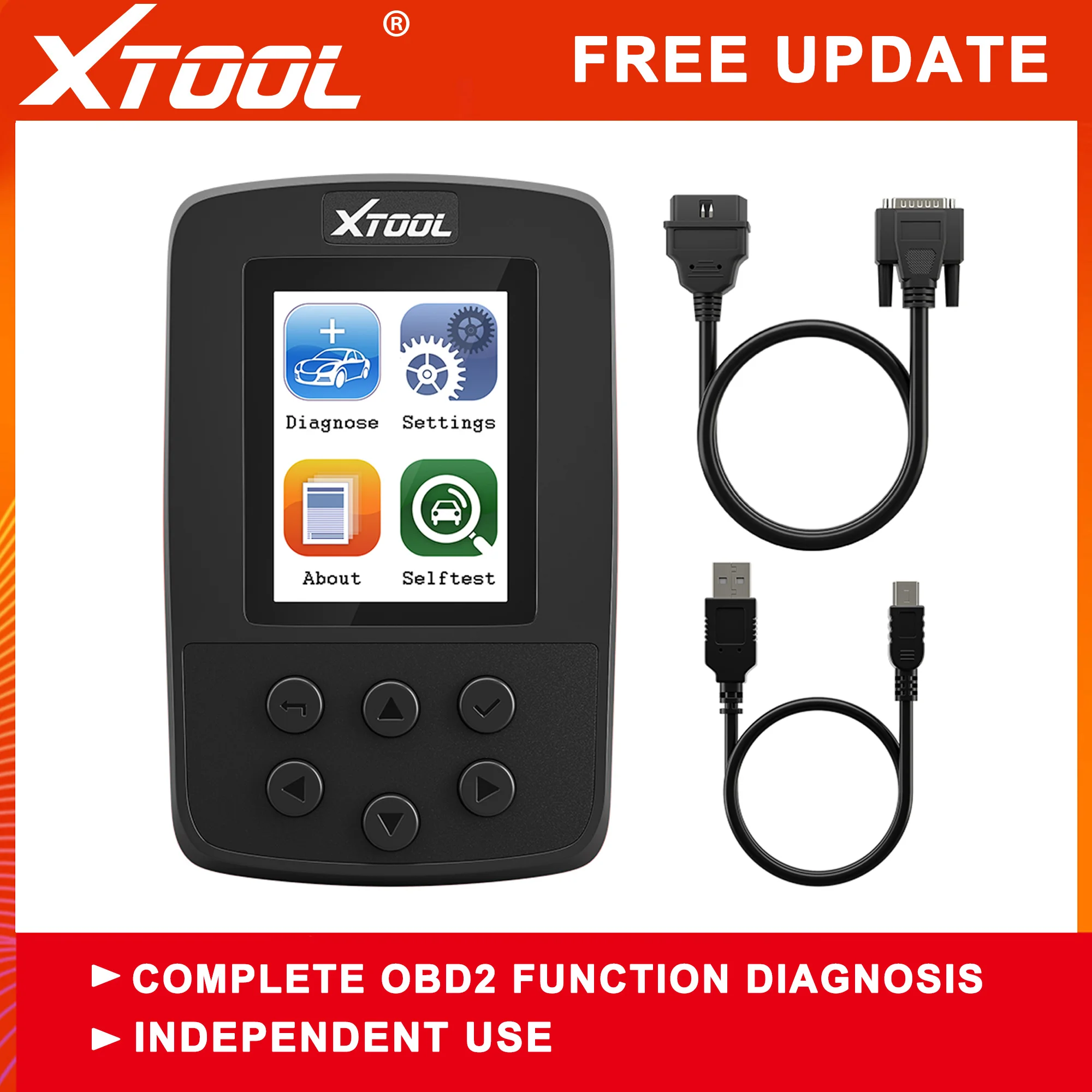 

XTOOL SD100 Obd2 Car Auto Diagnostic Tools Full OBDII Functions Automotivo Code Reader PK Elm327 Support 7 Languages