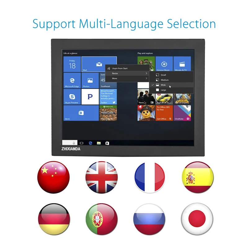 Металлический Чехол GC12 сенсорный экран монитор 1024*768 4 провода резистивный с