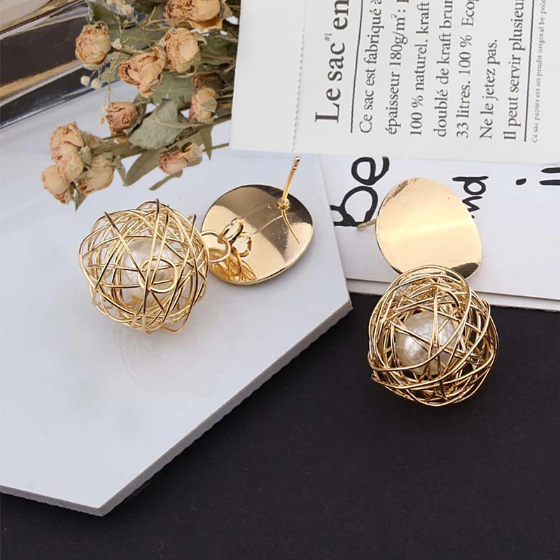 Женские Геометрические серьги в европейском и американском стиле простые из