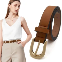 casual fashion leather belt pin buckle all match black white womens clothing lady jeans dress decoration waistbands