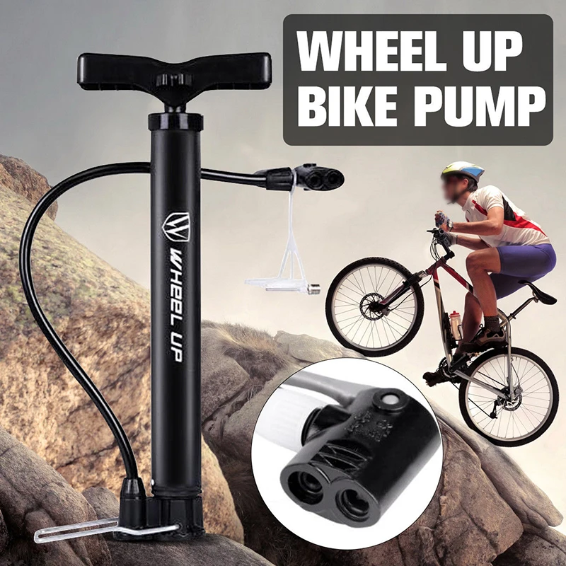 

WHeeL UP Portable Bicycle Pump 120 PSI High Pressure Cycling Ball Inflator Standing Bike Hand Pump Motorcycle Tyre Hand Inflator