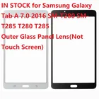 Новинка, запасные части внешней стеклянной панели для Samsung Galaxy Tab A 7,0, 2016 дюйма, не сенсорный экран, T280, T285