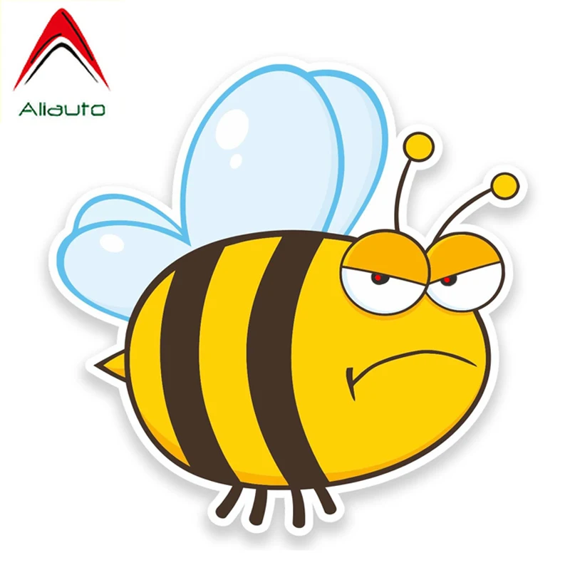 

Aliauto прекрасный мультфильм не счастливые пчелы цветные жизни ПВХ стикер автомобиля мотоциклы украшения, 13 см * 13 см