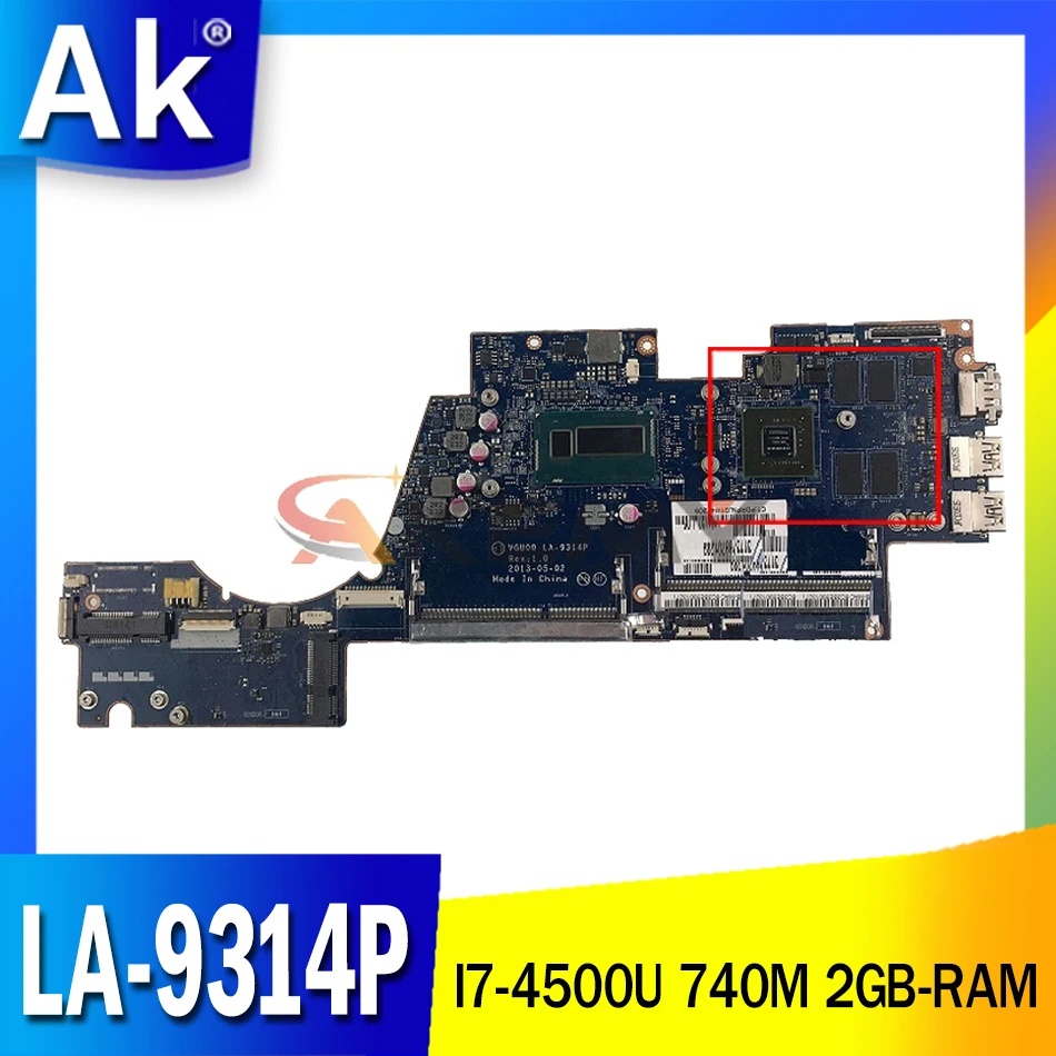 Для HP FOR ENVY 14 K K200TX материнская плата для ноутбука с I7 4500U ЦП LA 9314P 727527 501 740M GPU 2 Гб RAM