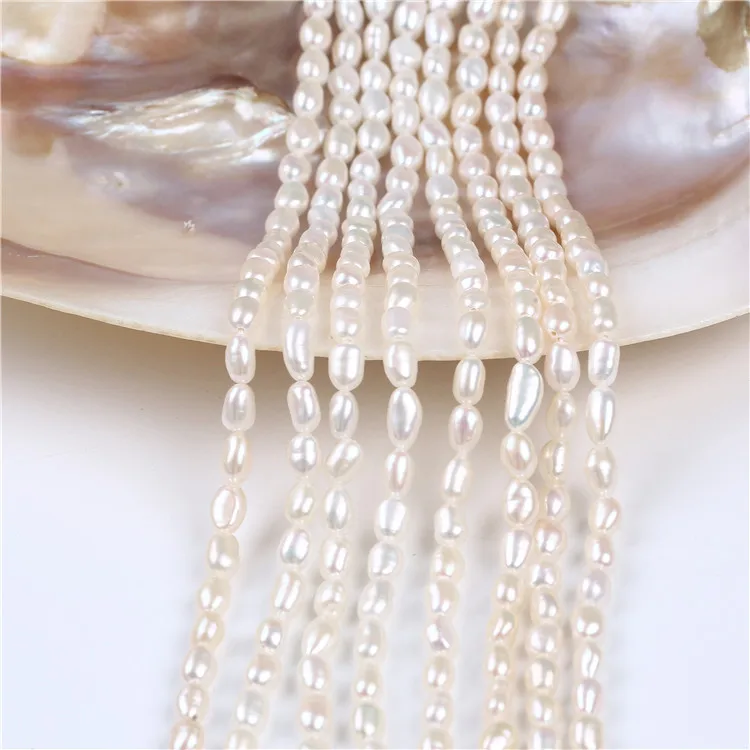 

6-5mm natural real Pearl freshwater baroque shape pearl strands