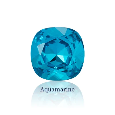 Aquamarine Красный с синими стразами Кристал острый задняя подушка камни PerfectStrass модные украшения для пришивания украшения из ткани стеклянные камни - Цвет: Aquamarine