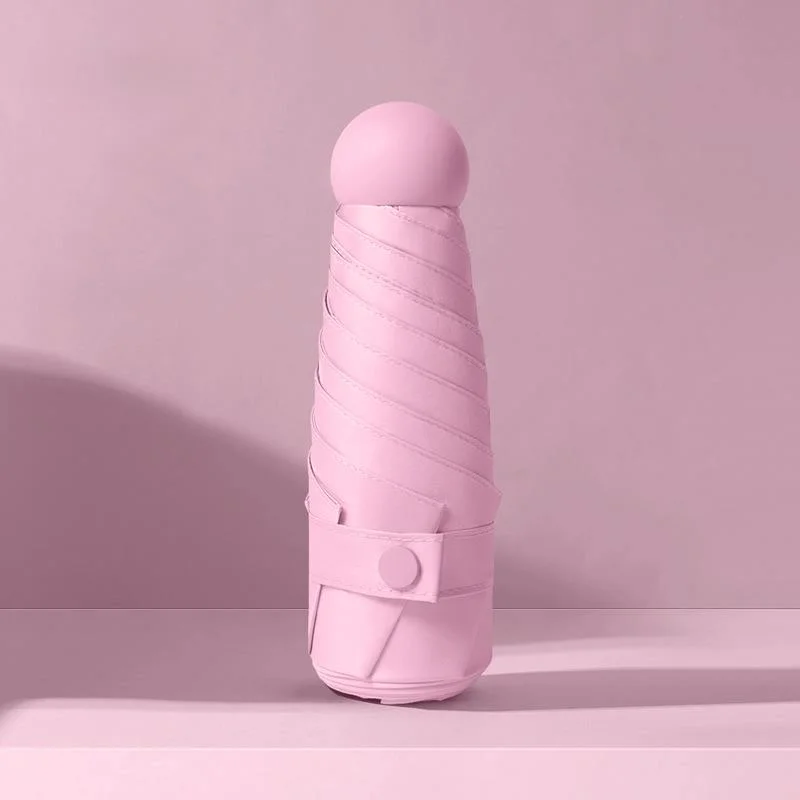 Женский Зонт от дождя Академии Сакура Мини карманный зонтик пять складки с Чехол