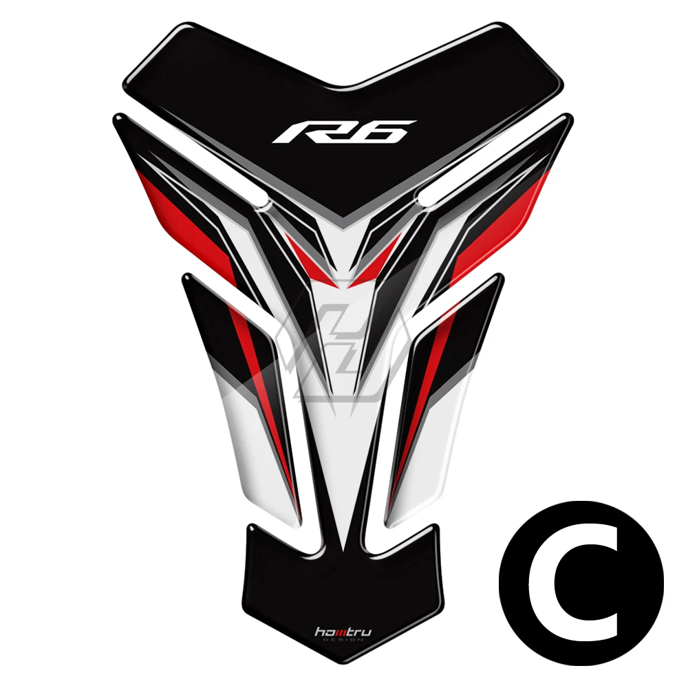 3D Resin Motorcycle Tank Pad Protector Sticker Case for Yamaha YZF-R6 R6 All Year | Автомобили и мотоциклы