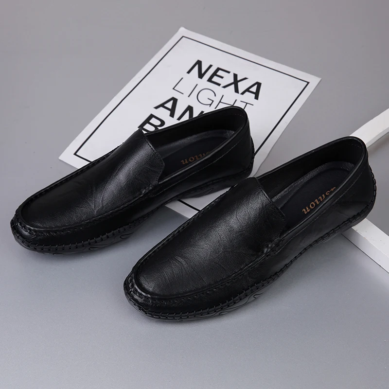 Высококачественные мужские лоферы Деловая Повседневная обувь Мужская из