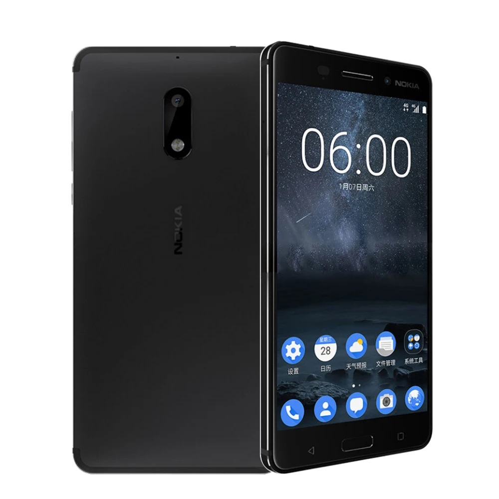 nokia 6 dual sim android snapdragon 430 cellphone 4gb ram 64gb rom octa core fingerprint 5 5 1080p 4g lte unlocked mobile phone free global shipping