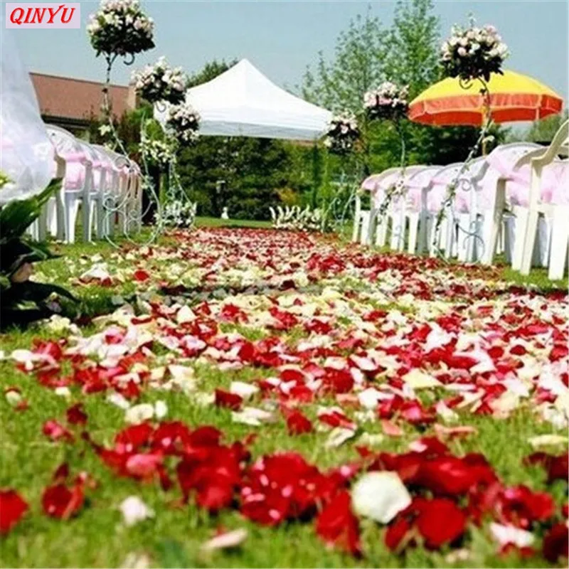 1000/3000 шт Искусственные романтические шелковые розы Поддельные Ложные Лепестки DIY