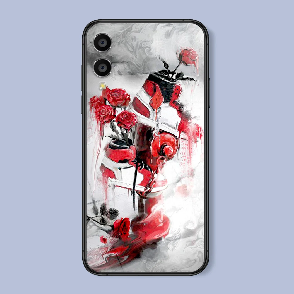 

Brand Fashion Sneakers Phone Case For Huawei Honor 6A 7A 7C 8 8A 8X 9 9X 10 10i 20 Lite Pro Play black Coque Luxury Prime 3D