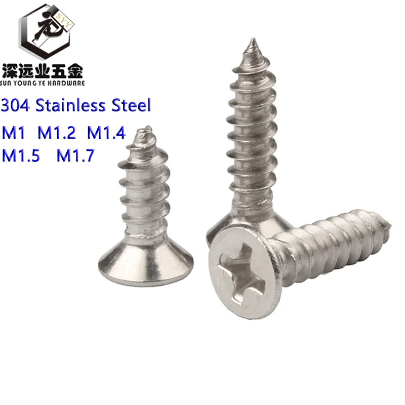 Винты Phillips 304 из нержавеющей стали крестообразные утопленные с плоской головкой