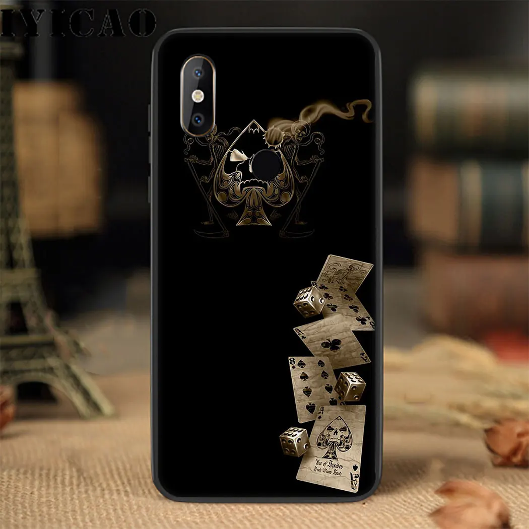 IYICAO покер мягкий чехол для мобильного телефона Xiaomi mi на возраст 6 8 9 A2 Lite A3 9T Pro A1 F1
