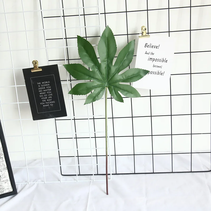 

10pcs/lot real Touch green Artificial Turtle Leaf Fern Leaf fake plant Flower Arrangement Home Decor Wedding Plant Wall greenery