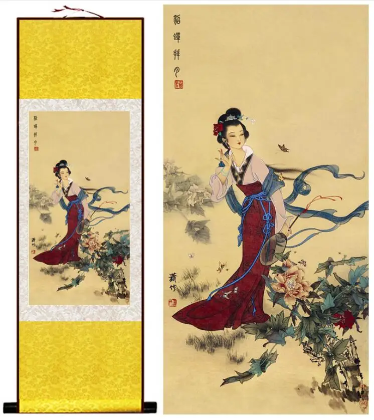 

Diao Chan Bai yue painting Traditional Chinese pretty girls painting Home Office Decoration beautifull women painting