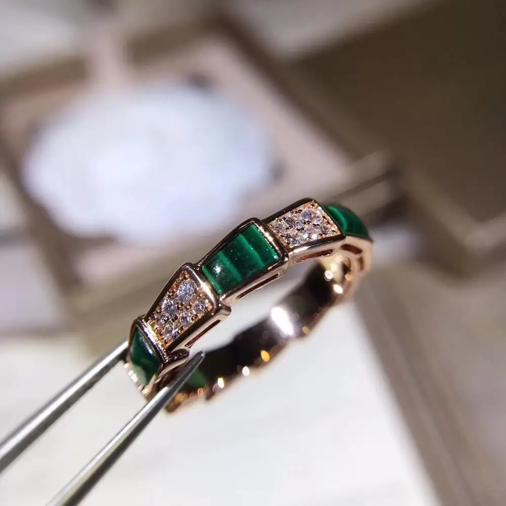 Роскошное 925 пробы Серебряное кольцо с зеленым кристаллом в виде ракушки