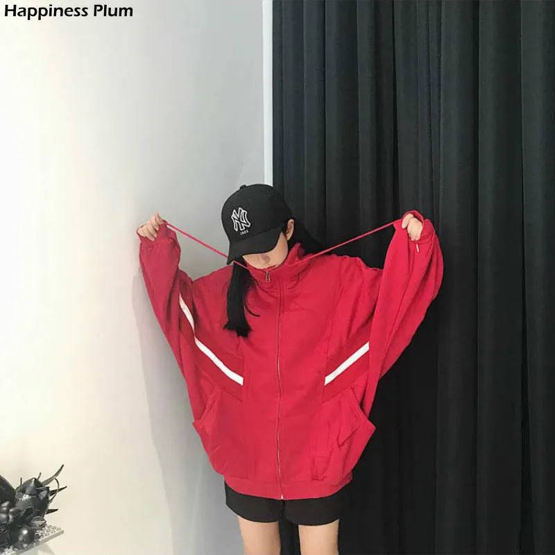 

Hoodies Women Fashion Autumn Winter Korean Style Harajuku Ulzzang Plus Velvet Thick Batwing Sleeve Womens Clothing Chic Casual